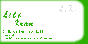 lili kron business card